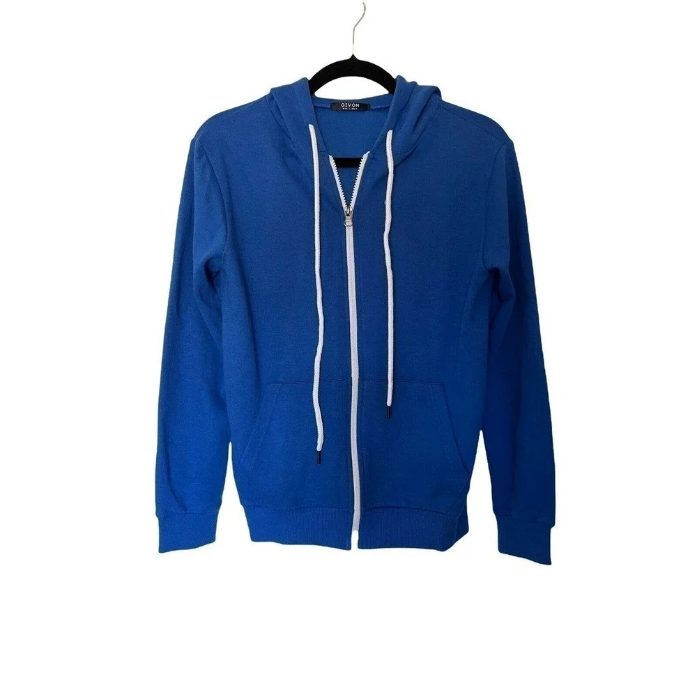 GIVON‎ Zip-up Hoodie Lightweight Comfortable Long Sleeve Kanga Pocket Womens XS